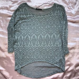 3/4 sleeve see through top